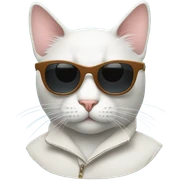 Cat with sunglasses sticker