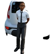 male in white shirt outdoors sticker