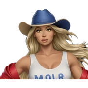 realistic blonde girl in hat sticker