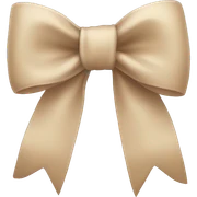Beige bow sticker