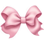 baby pink bow sticker