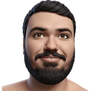 realistic male portrait with beard sticker