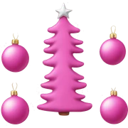 Pink Christmas sticker