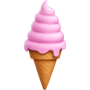 pink ice cream sticker