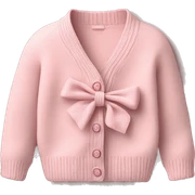 Baby pink cardigan with bow  sticker