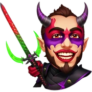 Demon-Horned Warrior sticker