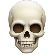 Skull with eyebrow raised sticker