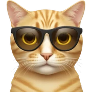Cat with sunglasses sticker