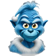 blue grinch sticker