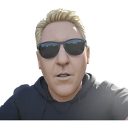 blonde boy outdoors with sunglasses sticker
