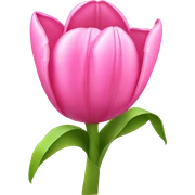 Pink tulips with a bow sticker