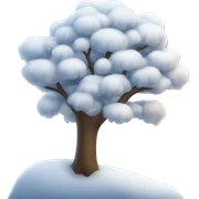 snowy tree sticker
