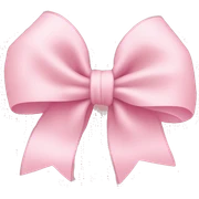 light pink bow on light pink bow sticker