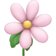 Pastel pink flower sticker