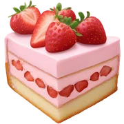 pale pink cake slice with strawberries sticker
