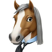 Horse wearing a tie sticker