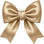 Beige bow sticker