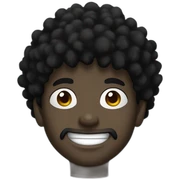 black luffy with black afro sticker