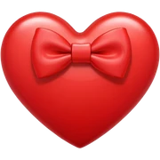 heart with bow sticker