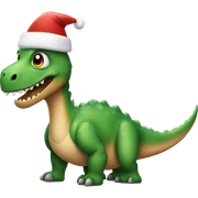 Christmas dinosaur sticker