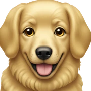 tender blonde golden dog sticker