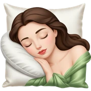 sleeping beauty brunette white girl with a silk pillow sticker