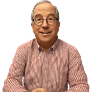 smiling old man with glasses sticker