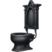 gothic style toilet  sticker