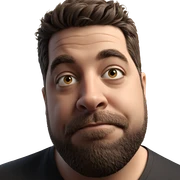 male portrait with beard sticker