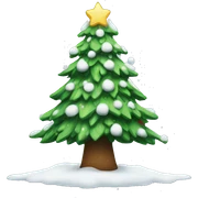 Christmas tree with snow sticker
