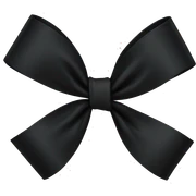 Black bow sticker