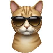 Cat with sunglasses sticker