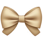 Beige bow sticker