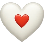 off white heart  sticker
