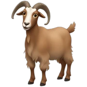 goat brown body shape sticker