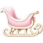 light pink sleigh sticker