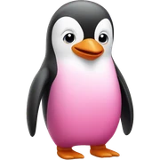 Pink penguin  sticker