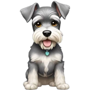 Miniature Schnauzer sunny sticker