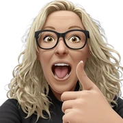 blonde girl with glasses sticker