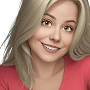 smiling blonde girl portrait sticker