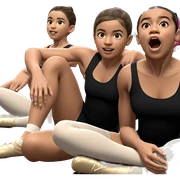 ballerinas in colorful leotards sticker