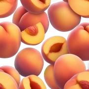 Juicy wet peach sticker