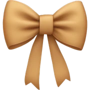 Tan bow sticker