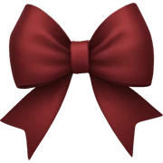 Dark red bow sticker