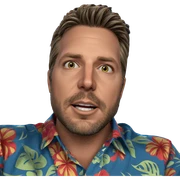 bearded guy in hawaiian shirt sticker