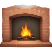 Cozy fireplace sticker