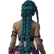 jinx from behind with braids sticker