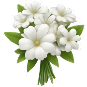 White bouquet sticker