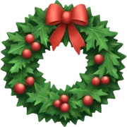 Christmas wreath sticker