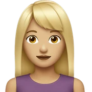 Blonde girl with bangs sticker